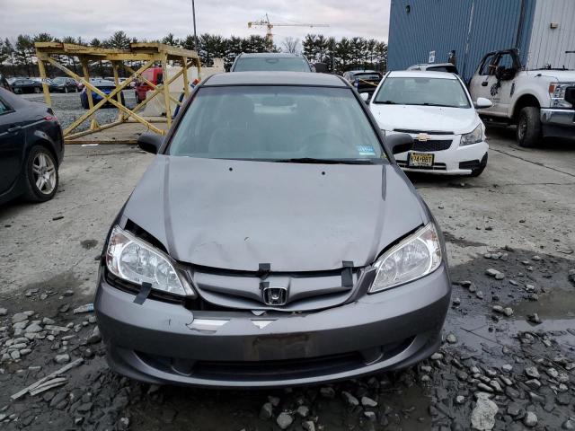 1HGES16395L017944 - 2005 HONDA CIVIC DX V SILVER photo 5