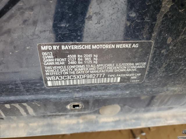 WBA3C3C5XDF982777 - 2013 BMW 320 I XDRI Կապույտ լուսանկար 13