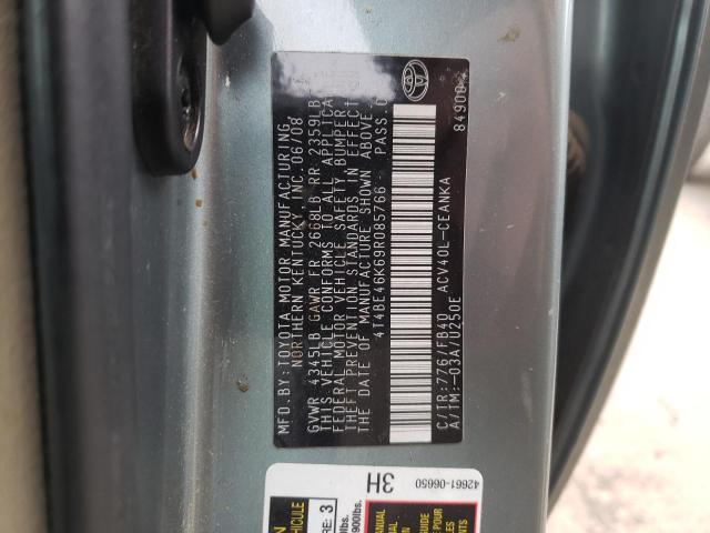 4T4BE46K69R085766 - 2009 TOYOTA CAMRY BASE 蓝色 照片 12