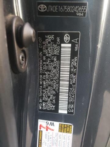 JTKDE167580242655 - 2008 TOYOTA SCION TC Сірий фото 12