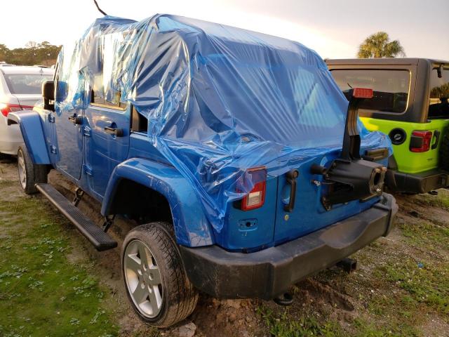 1C4HJWEG1FL718530 - 2015 JEEP WRANGLER U BLUE photo 2