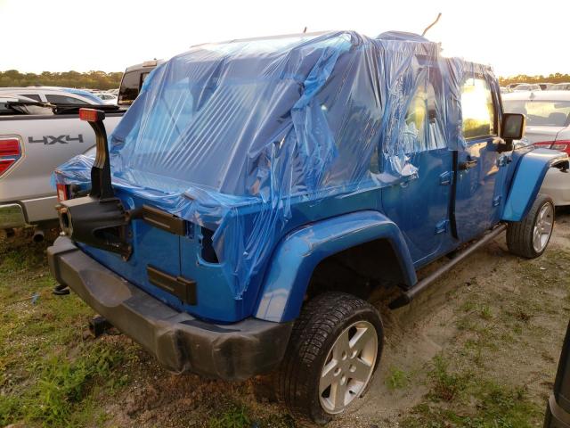 1C4HJWEG1FL718530 - 2015 JEEP WRANGLER U BLUE photo 3