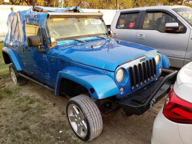 1C4HJWEG1FL718530 - 2015 JEEP WRANGLER U BLUE photo 4