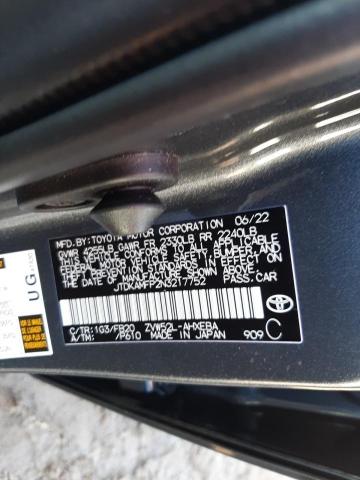 JTDKAMFP2N3217752 - 2022 TOYOTA PRIUS PRIM 灰色 照片 13