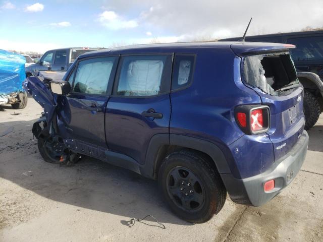 ZACCJBAB8JPG88525 - 2018 JEEP RENEGADE S BLUE photo 2