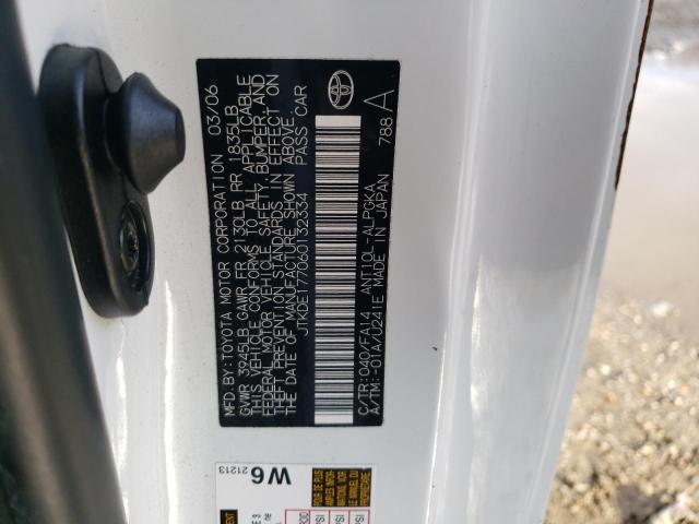 JTKDE177060132334 - 2006 TOYOTA SCION TC أبيض صورة 12