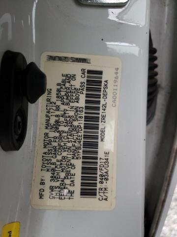 5YFBU4EE7DP118163 - 2013 TOYOTA COROLLA BA 白色 照片 12