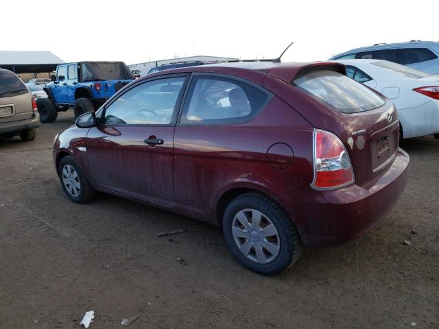 KMHCM36C67U018702 - 2007 HYUNDAI ACCENT GS BURGUNDY photo 2