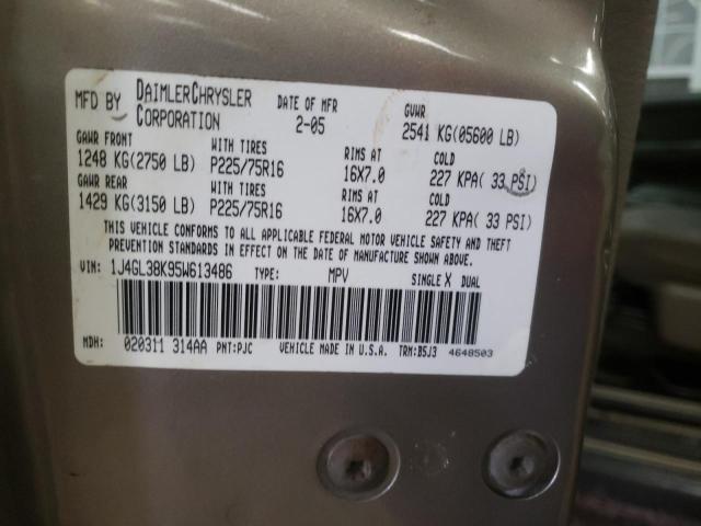 1J4GL38K95W613486 - 2005 JEEP LIBERTY RE 银色 照片 12