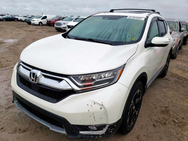 5J6RW1H98JL016536 - 2018 HONDA CR-V TOURI WHITE photo 2