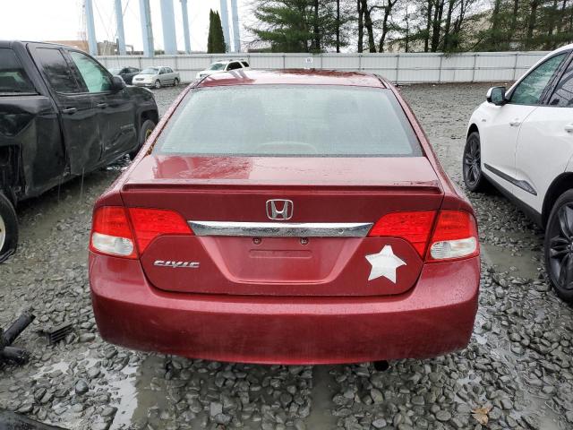 2HGFA1F69AH548246 - 2010 HONDA CIVIC LX-S Бордовый фото 6