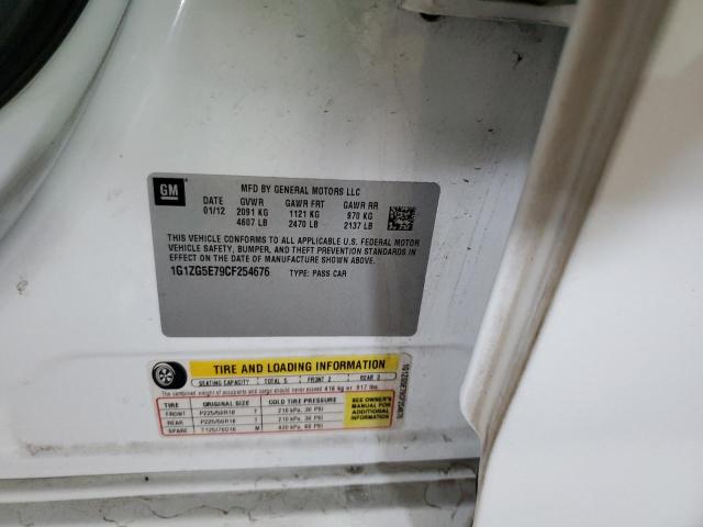 1G1ZG5E79CF254676 - 2012 CHEVROLET MALIBU LTZ თეთრი ფოტო 13
