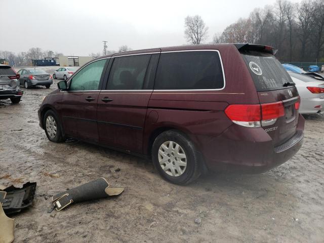 5FNRL38249B046872 - 2009 HONDA ODYSSEY LX MAROON photo 2