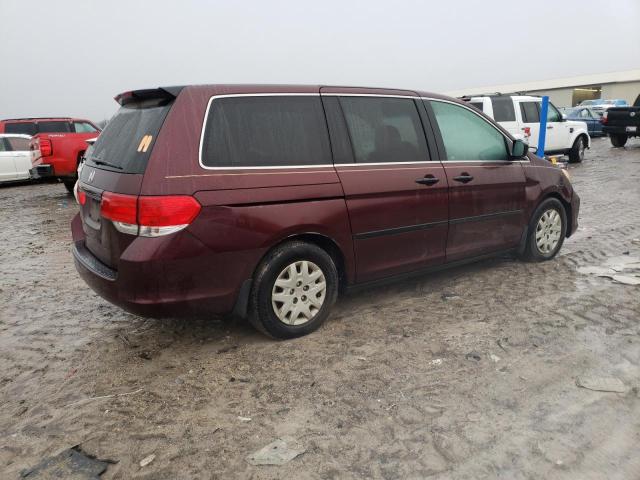 5FNRL38249B046872 - 2009 HONDA ODYSSEY LX MAROON photo 3