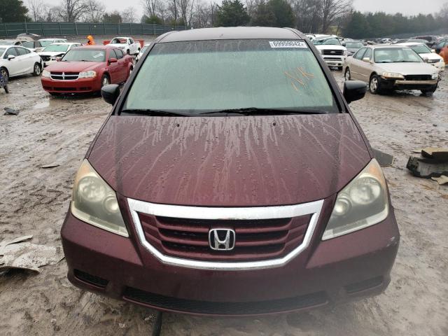 5FNRL38249B046872 - 2009 HONDA ODYSSEY LX MAROON photo 5