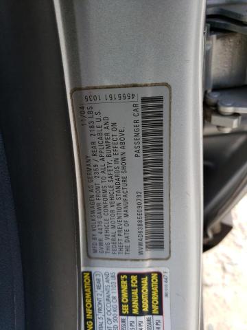 WVWAD63B85E090792 - 2005 VOLKSWAGEN PASSAT GLS SILVER photo 13