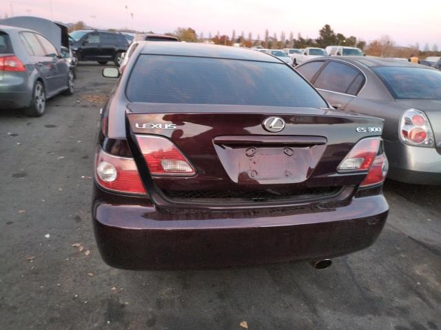 JTHBF30G425010668 - 2002 LEXUS ES 300 BURGUNDY photo 6