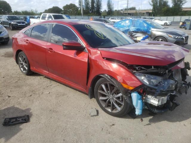 19XFC1F7XLE003396 - 2020 HONDA CIVIC EXL 红色 照片 4