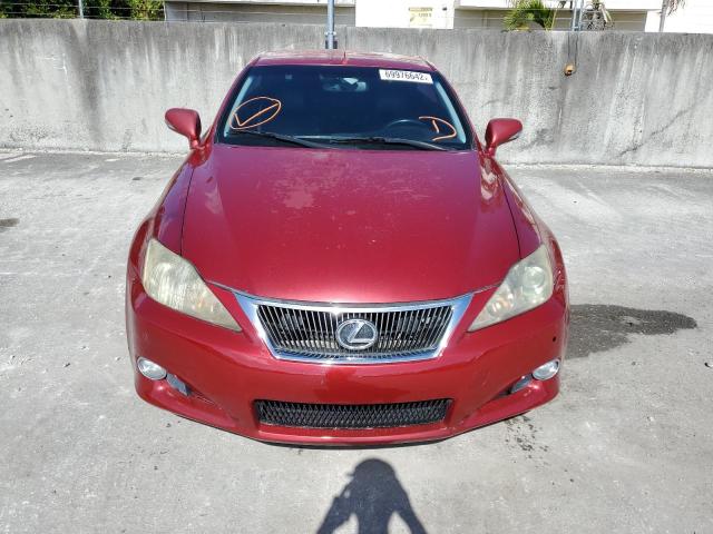 JTHFF2C23A2507478 - 2010 LEXUS IS 250 RED photo 5