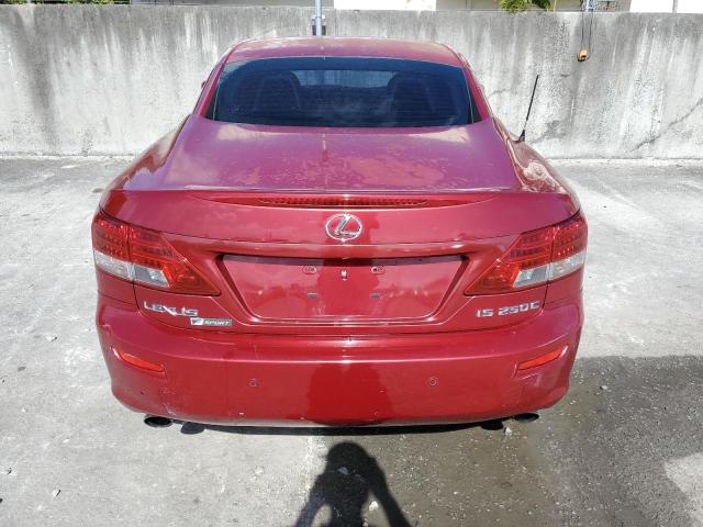 JTHFF2C23A2507478 - 2010 LEXUS IS 250 RED photo 6