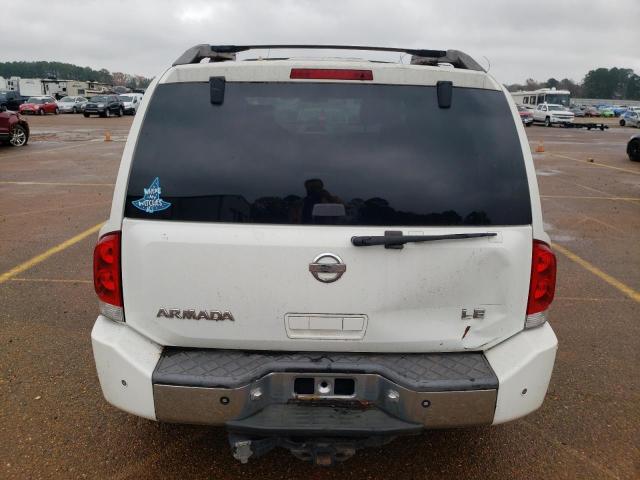 5N1BA08AX7N707134 - 2007 NISSAN ARMADA SE WHITE photo 6