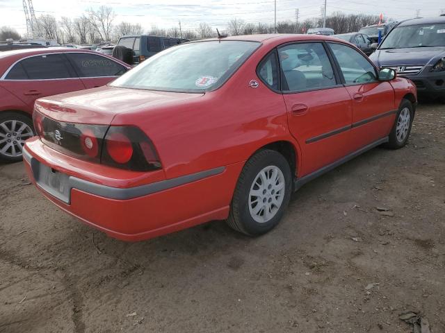 2G1WF52E959238837 - 2005 CHEVROLET IMPALA RED photo 3