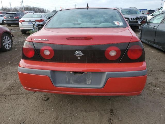 2G1WF52E959238837 - 2005 CHEVROLET IMPALA RED photo 6