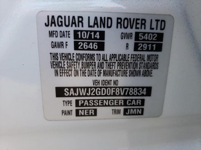 SAJWJ2GD0F8V78834 - 2015 JAGUAR XJL PORTFO WHITE photo 12