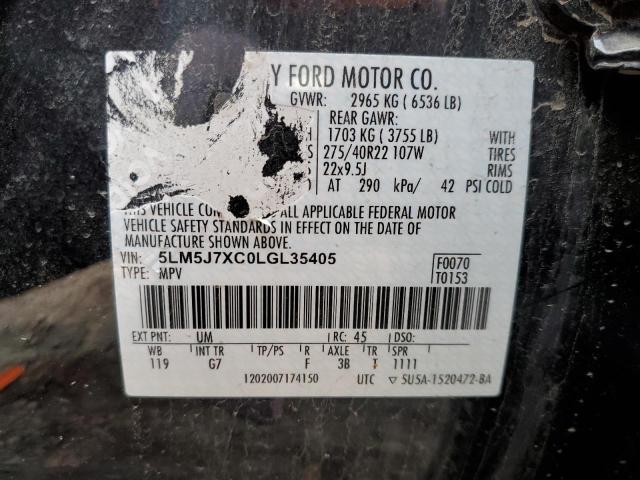 5LM5J7XC0LGL35405 - 2020 LINCOLN AVIATOR RE 黑色 照片 14