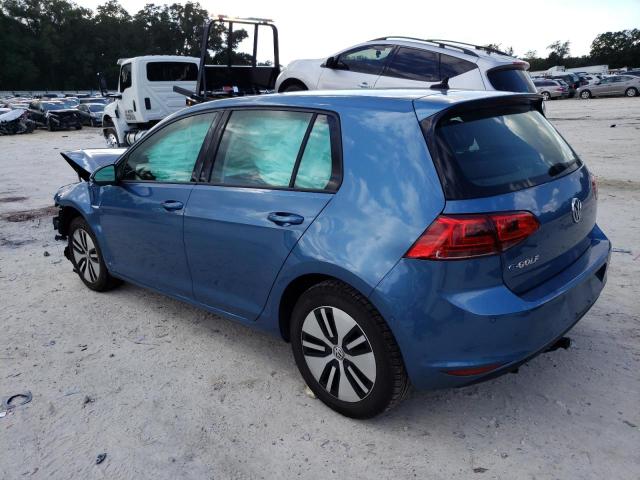 WVWPP7AU8GW913942 - 2016 VOLKSWAGEN E-GOLF SEL BLUE photo 2