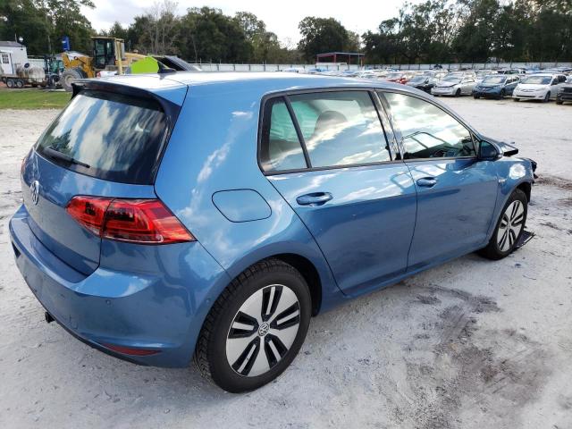 WVWPP7AU8GW913942 - 2016 VOLKSWAGEN E-GOLF SEL BLUE photo 3