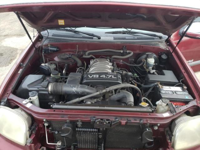 5TBRT34134S449526 - 2004 TOYOTA TUNDRA ACC BURGUNDY photo 11