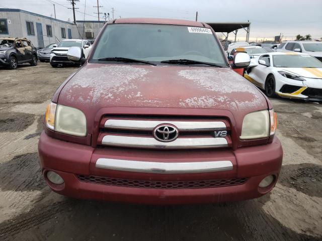 5TBRT34134S449526 - 2004 TOYOTA TUNDRA ACC BURGUNDY photo 5