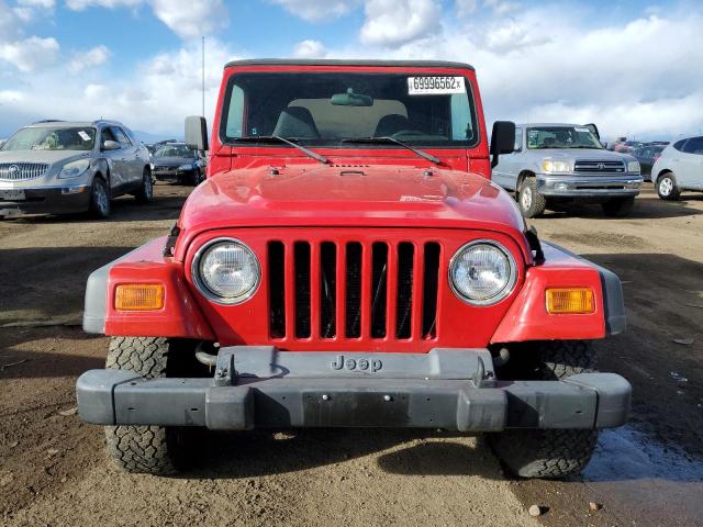 1J4FA49S31P346159 - 2001 JEEP WRANGLER / RED photo 5