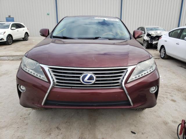 2T2ZB1BA4FC002261 - 2015 LEXUS RX 450H BURGUNDY photo 5