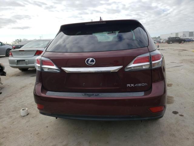 2T2ZB1BA4FC002261 - 2015 LEXUS RX 450H BURGUNDY photo 6