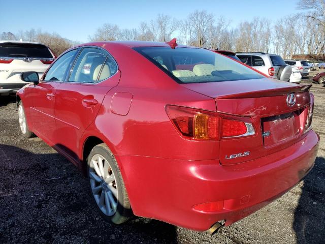 JTHCK262495****** - 2009 LEXUS IS 250 RED photo 2