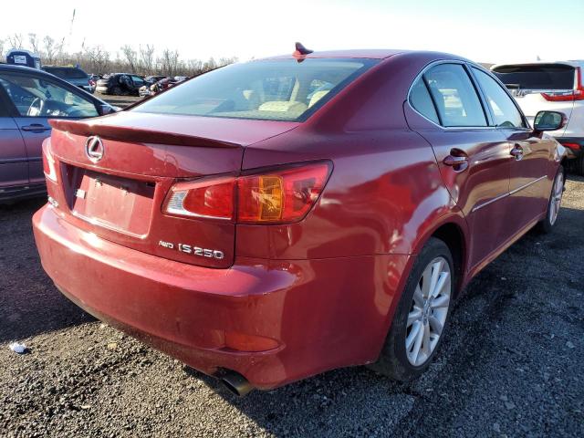 JTHCK262495****** - 2009 LEXUS IS 250 RED photo 3