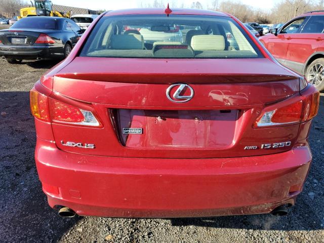 JTHCK262495****** - 2009 LEXUS IS 250 RED photo 6