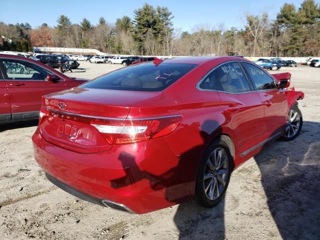 KMHFG4JG2GA506048 - 2016 HYUNDAI AZERA RED photo 4