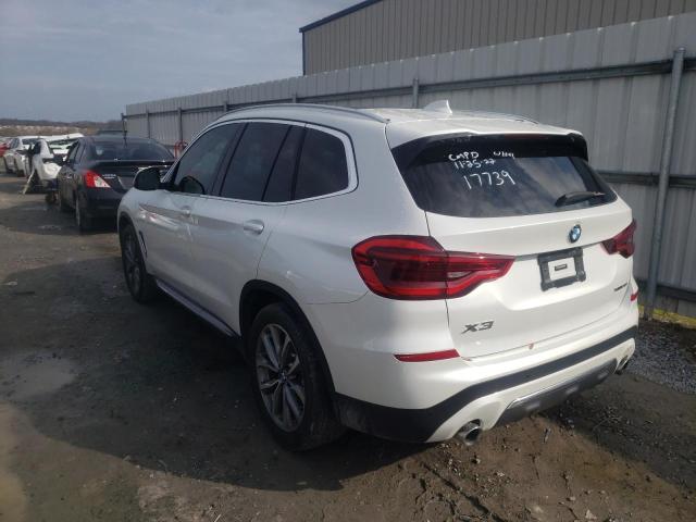 5UXTR9C5XKLE17739 - 2019 BMW X3 XDRIVE3 WHITE photo 2