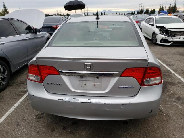 JHMFA36269S004653 - 2009 HONDA CIVIC HYBR SILVER photo 6