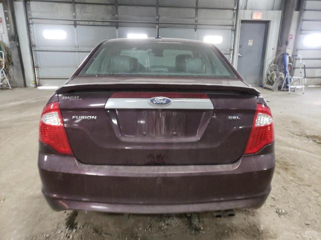 3FAHP0JA2CR238044 - 2012 FORD FUSION SEL BURGUNDY photo 6