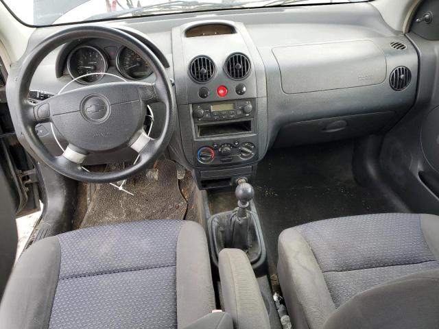 KL1TD66628B234163 - 2008 CHEVROLET AVEO BASE BLACK photo 8