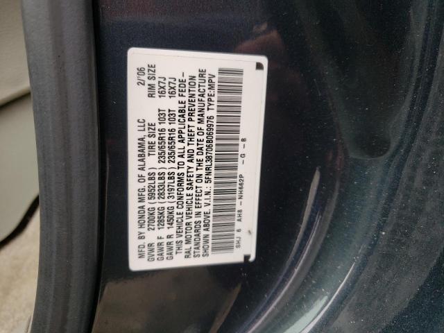 5FNRL38706B069976 - 2006 HONDA ODYSSEY EX GREEN photo 13