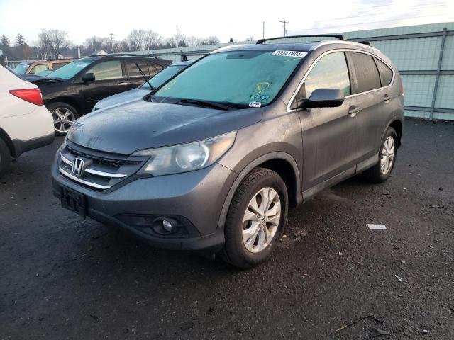 2HKRM4H7XDH671799 - 2013 HONDA CR-V EXL GRAY photo 2