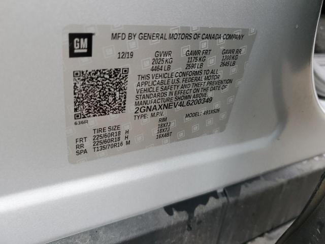 2GNAXNEV4L6200349 - 2020 CHEVROLET EQUINOX PR GRAY photo 13