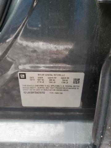 1G1JA5SH7D4209762 - 2013 CHEVROLET SONIC LS GRAY photo 12