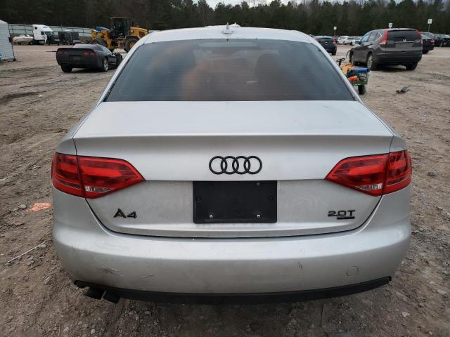 WAULF78KX9A074413 - 2009 AUDI A4 2.0T QU SILVER photo 6