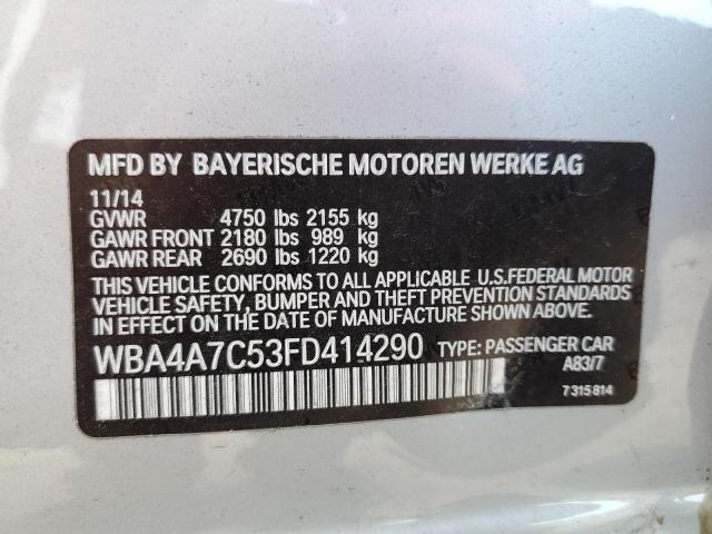 WBA4A7C53FD414290 - 2015 BMW 428 XI GRA SILVER photo 12